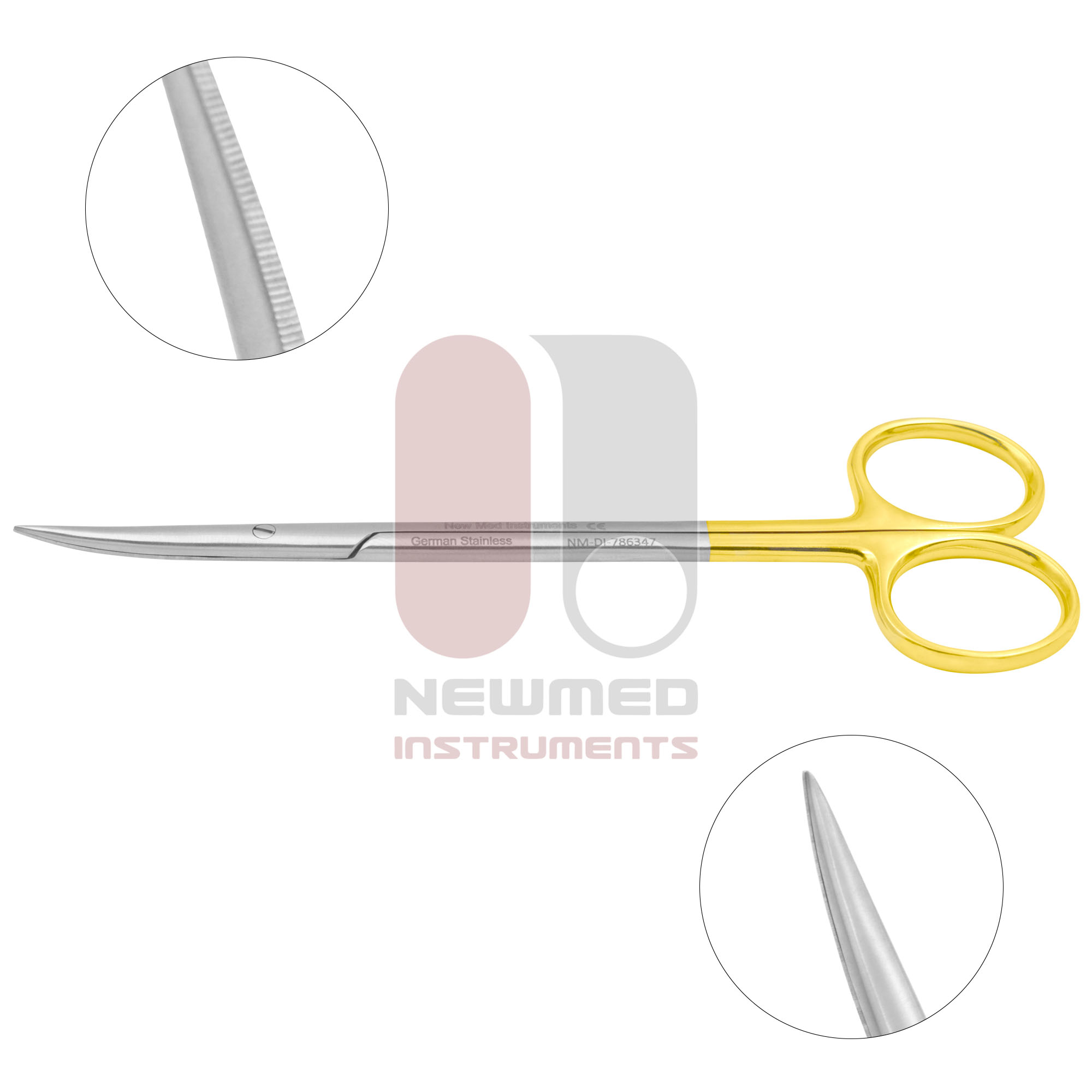 Metzenbaum Scissors Sharp Tips - Serrated | New Med Instruments